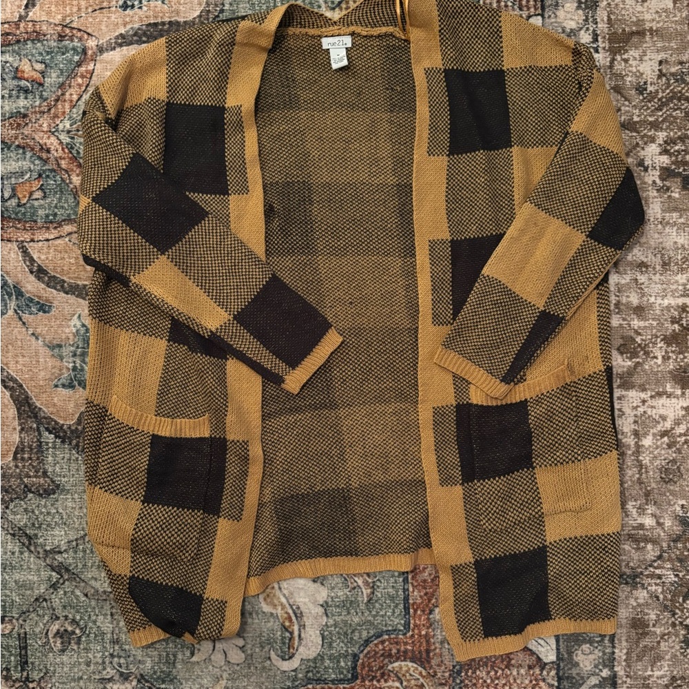 Rue21 Brown and Tan Knit Sweater